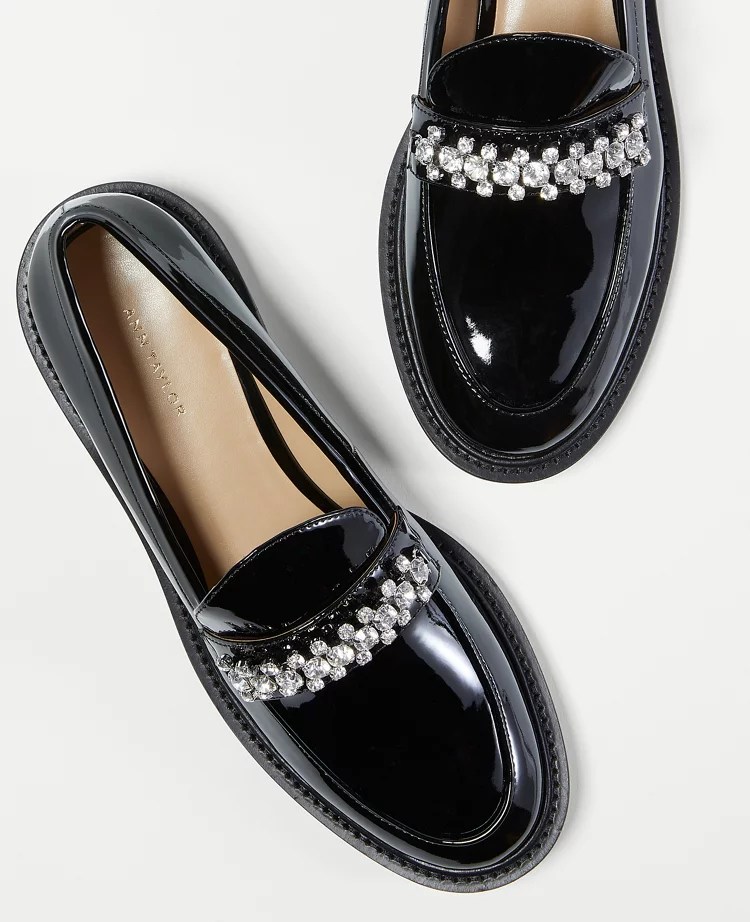 Embellished Patent Loafers