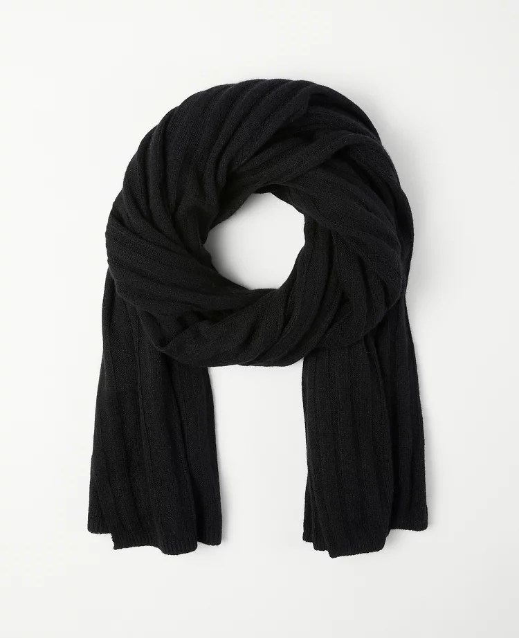 Ribbed Cashmere Scarf