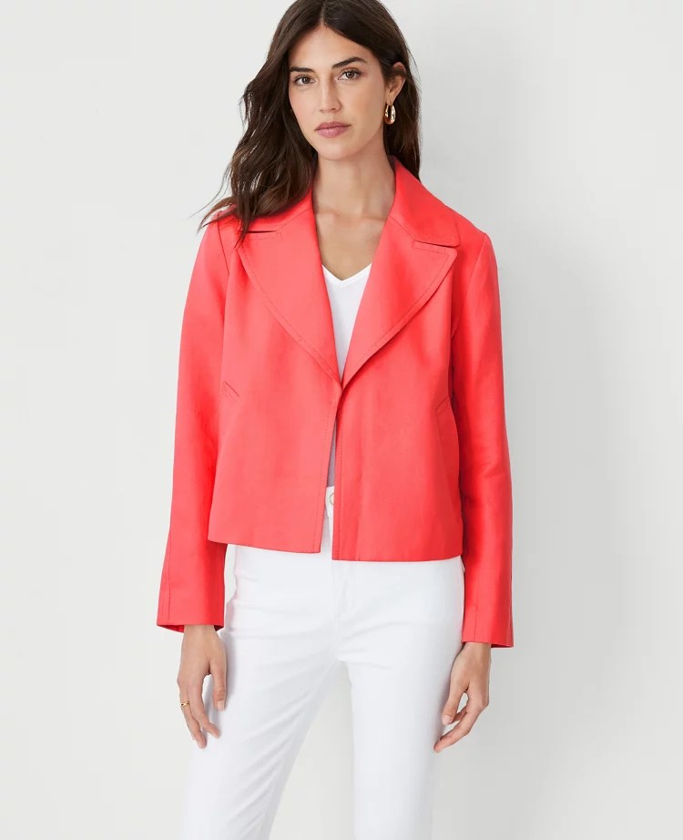 Petite Twill Swing Jacket