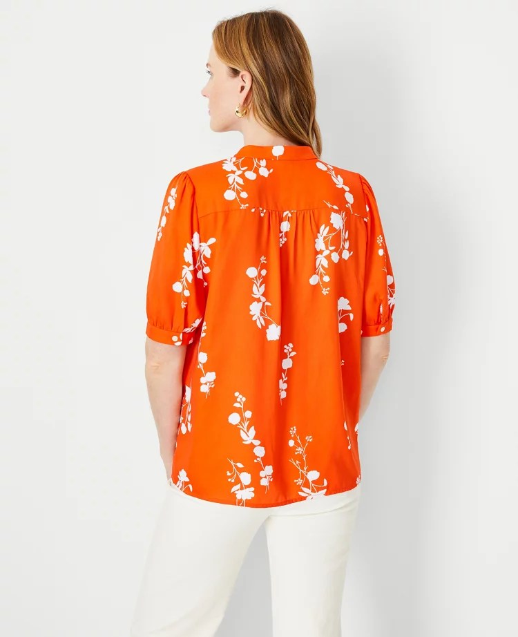 Floral Elbow Sleeve Popover