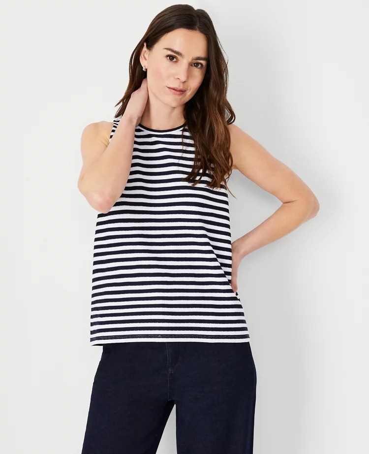 Striped Jacquard Tank Top