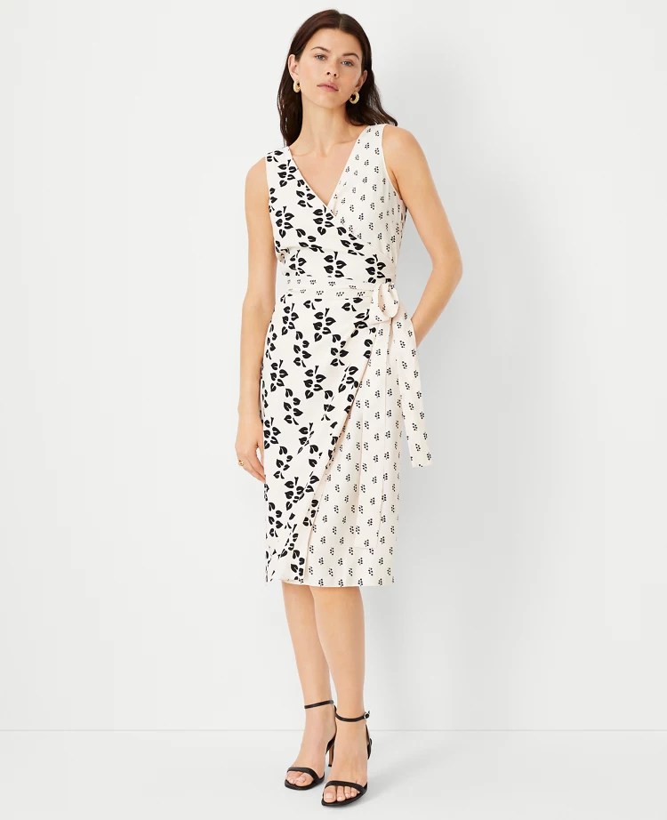 Petite Petaled Wrap Dress