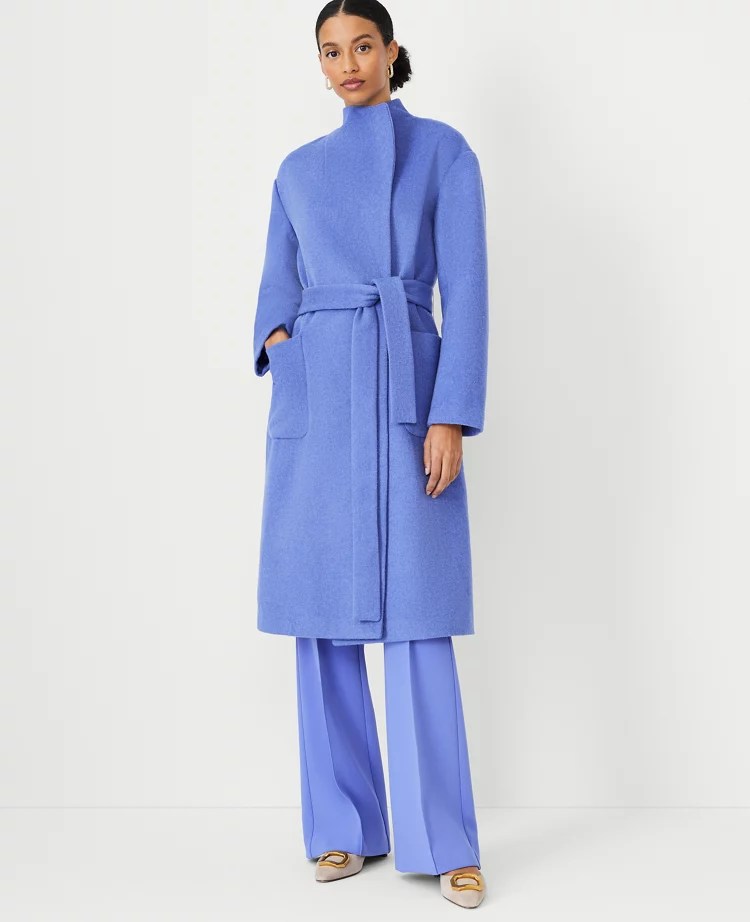 Petite Wool Blend Blanket Coat