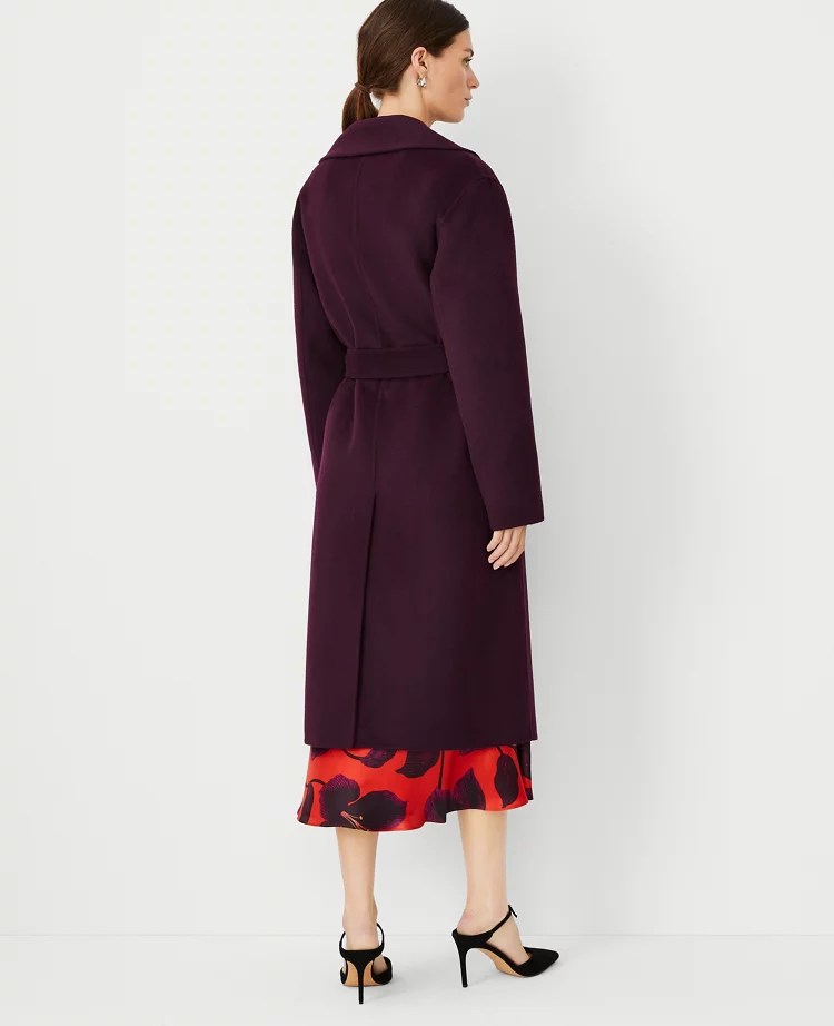 Petite Doubleface Belted Blanket Coat