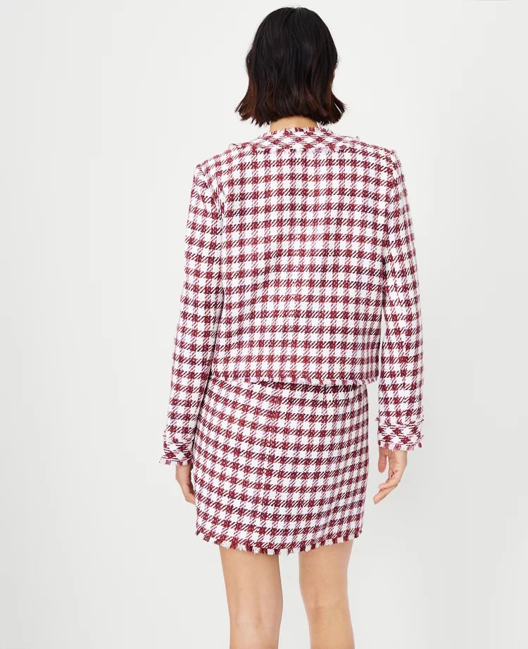 Tweed VNeck Cardigan Jacket