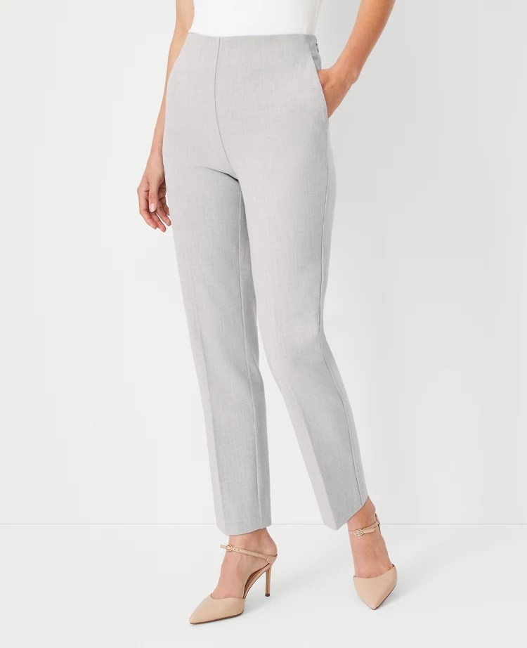 The High Rise Side Zip Ankle Pant in BiStretch