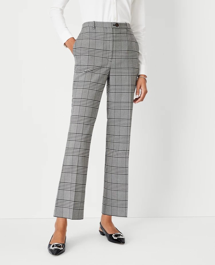 The Plaid Tab Waist Kick Crop Pant