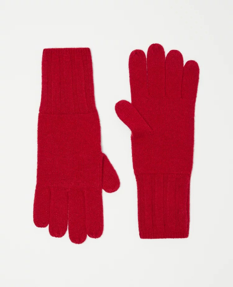Ribbed Cashmere Gloves