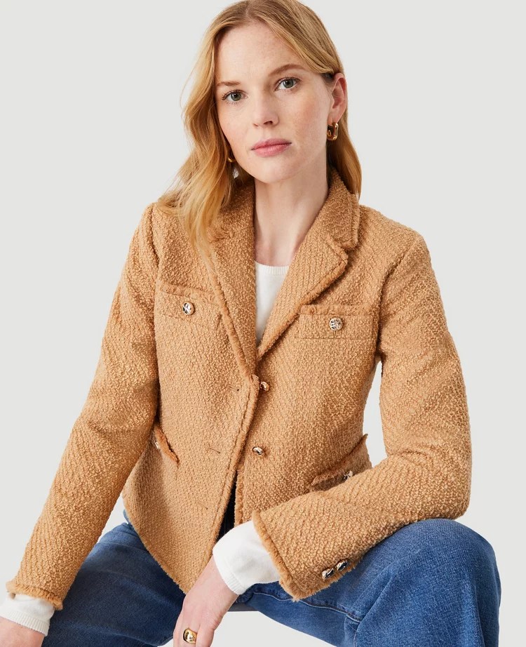 Petite Cropped Tweed Jacket