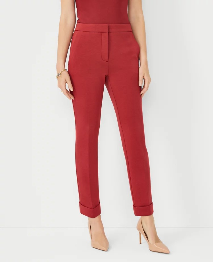 The High Rise Eva Ankle Pant in Double Knit