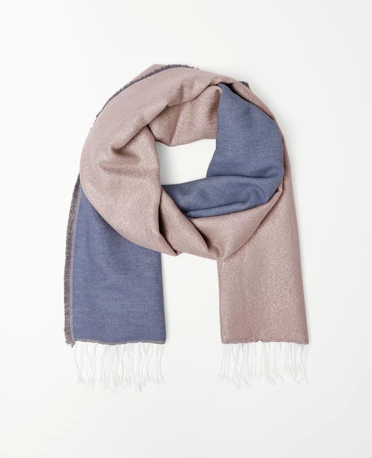 Metallic Tassel Scarf