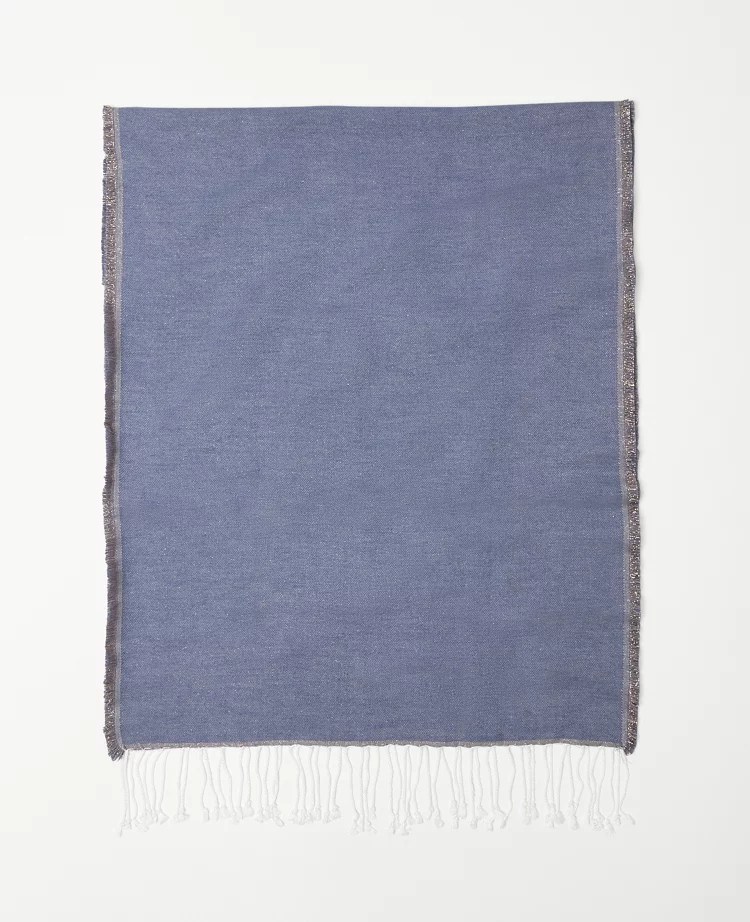 Metallic Tassel Scarf