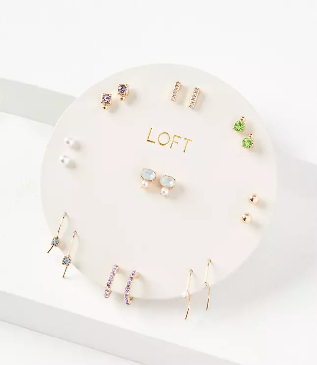 Gem Stud Earring Set