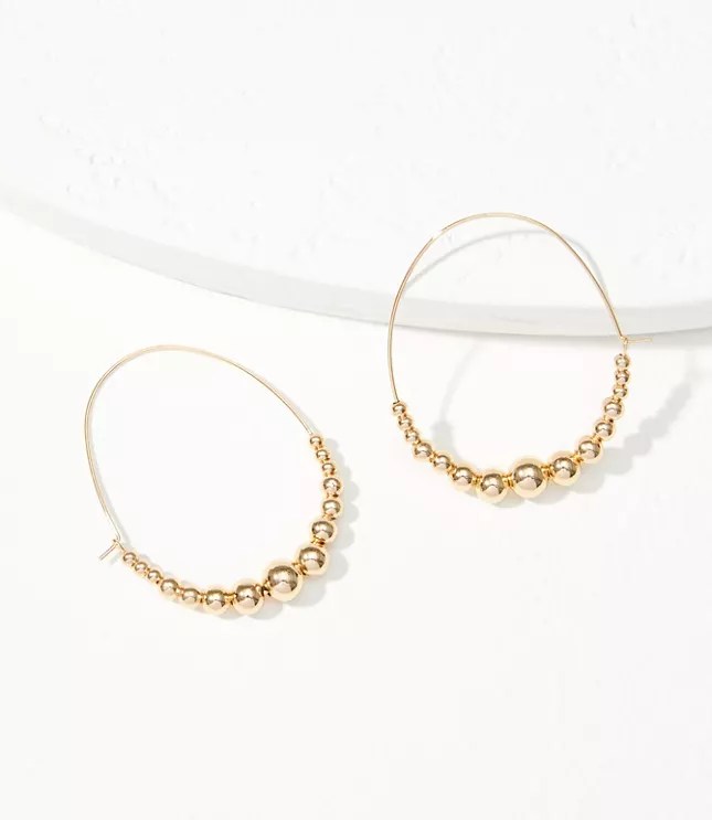 Ball Hoop Earrings