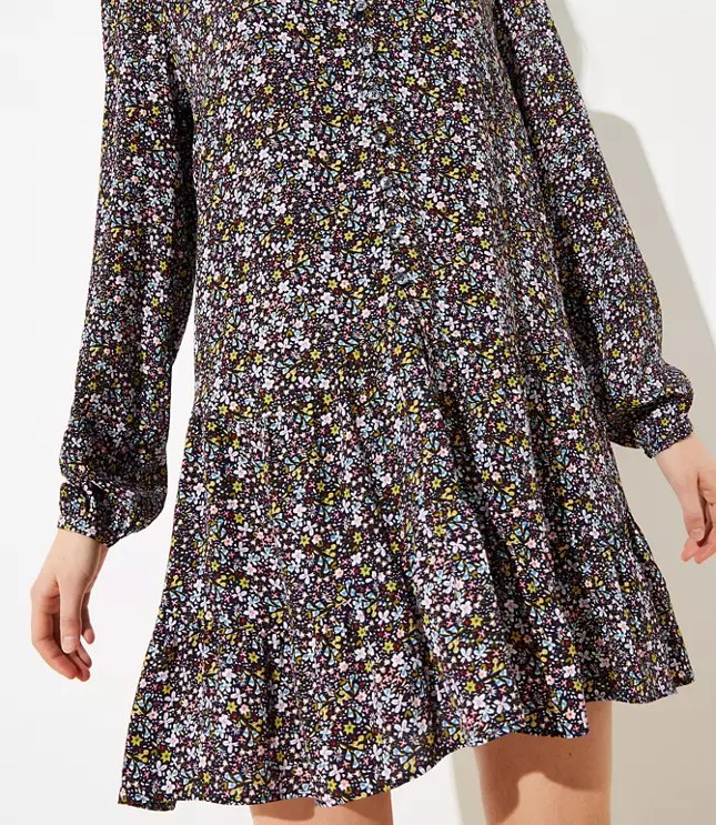 Floral Button Flippy Dress