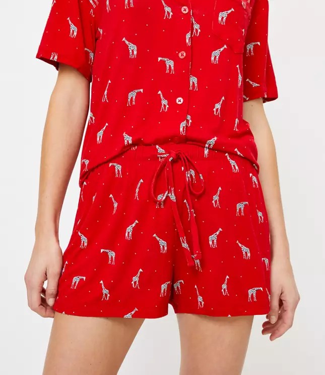 Giraffe Heart Pajama Shorts