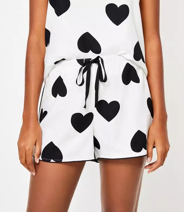 Heart Pajama Shorts