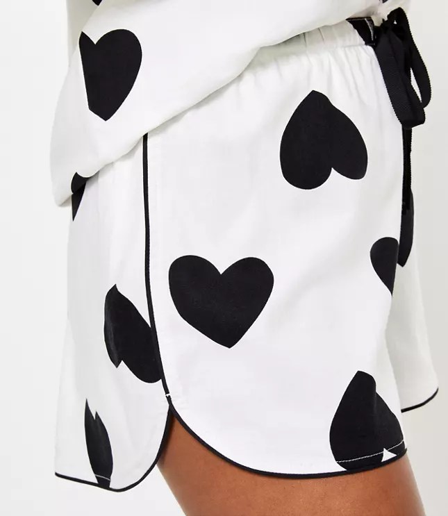 Heart Pajama Shorts