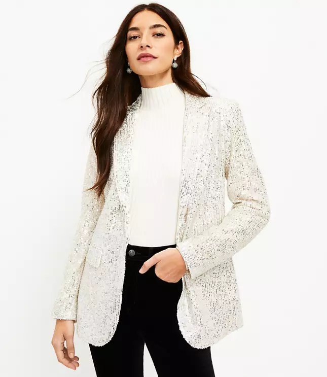 Petite Sequin Blazer