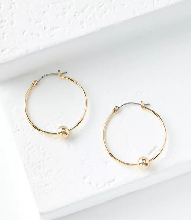 Ball Hoop Earrings