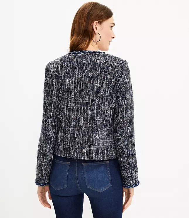 Petite Cropped Tweed Jacket