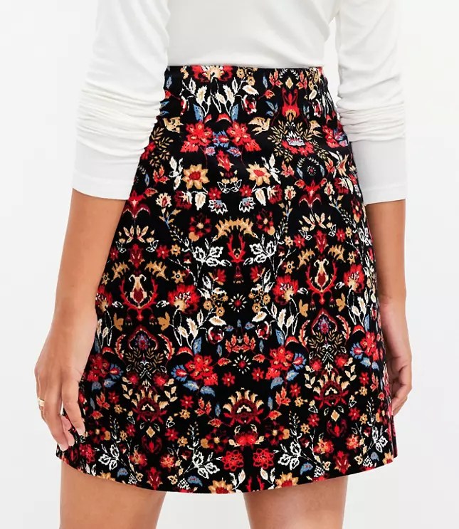 Petite Forest Corduroy Shift Skirt