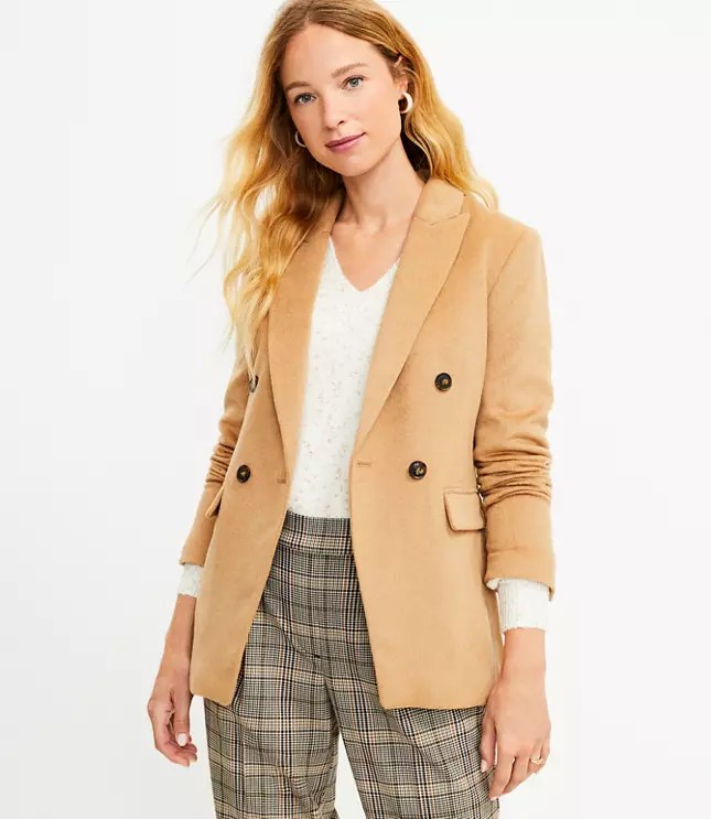 Petite Double Breasted Blazer
