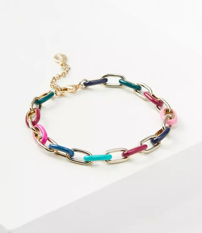 Enamel Link Bracelet