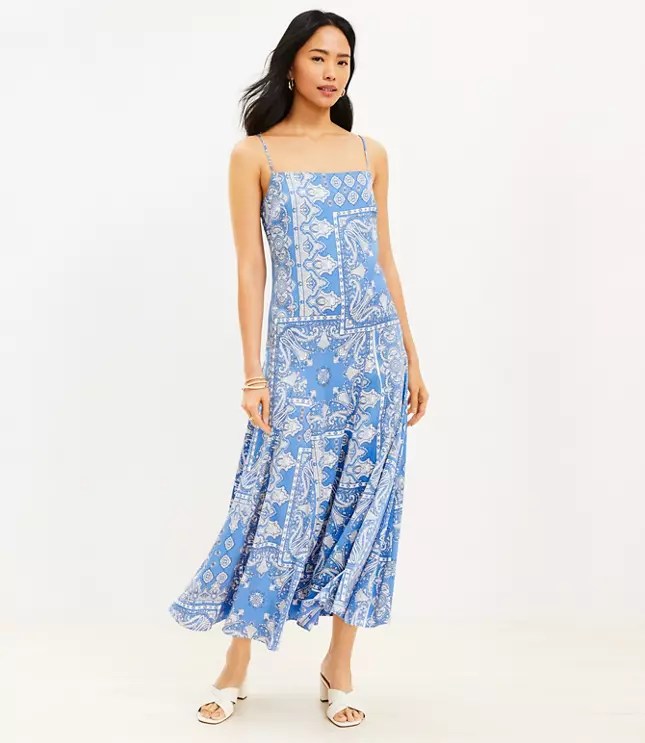Bandana Print Slip Dress