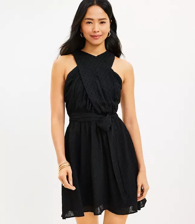 Crossover Halter Dress