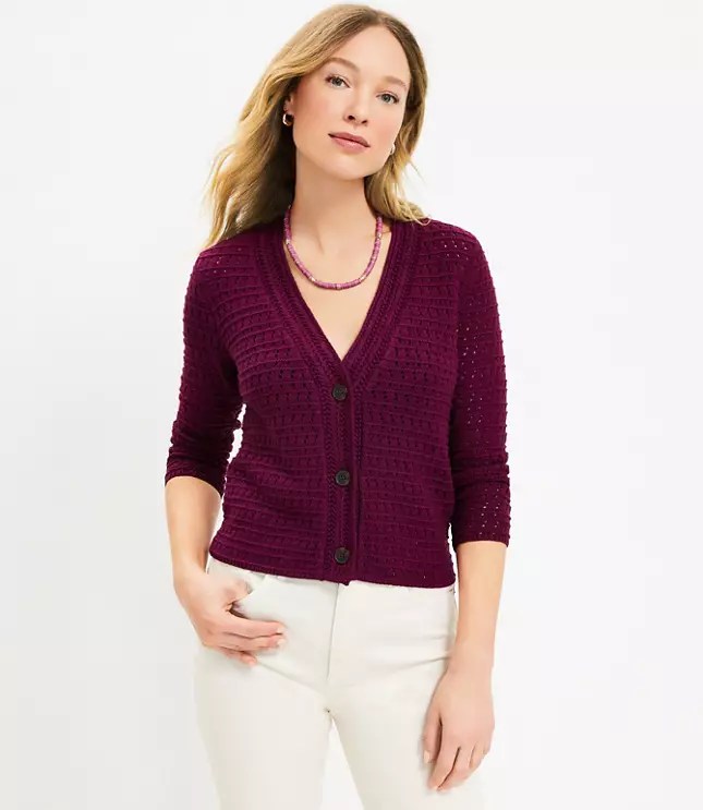 Crochet VNeck Cardigan