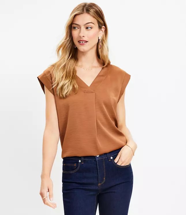 Women's Brown Tops Loft