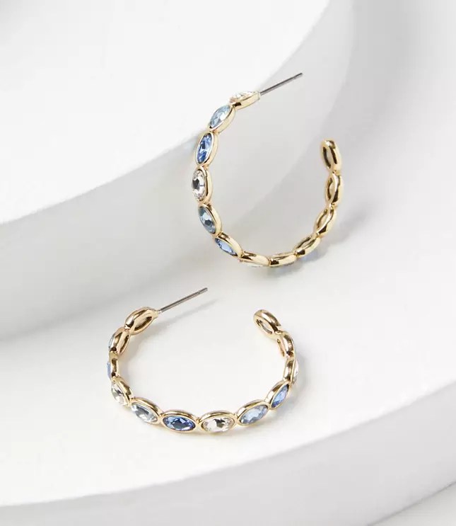 Crystal Hoop Earrings