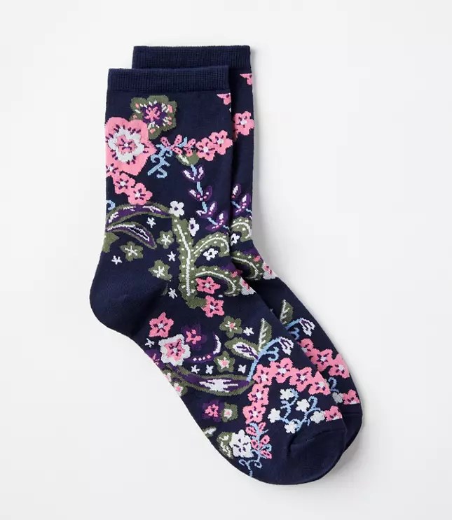 Floral Crew Socks