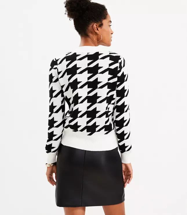 Houndstooth VNeck Cardigan