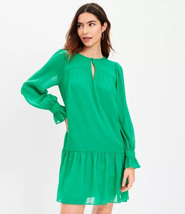 Clip Flounce Swing Dress