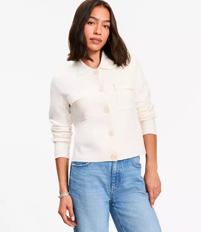 Women's Ivory Cardigan Sweaters Loft