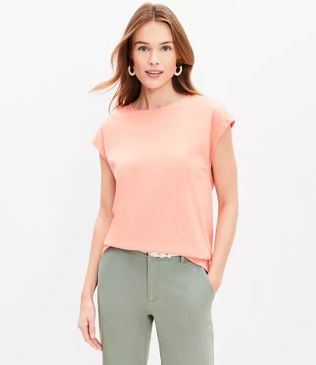 Women's Orange Tops Loft