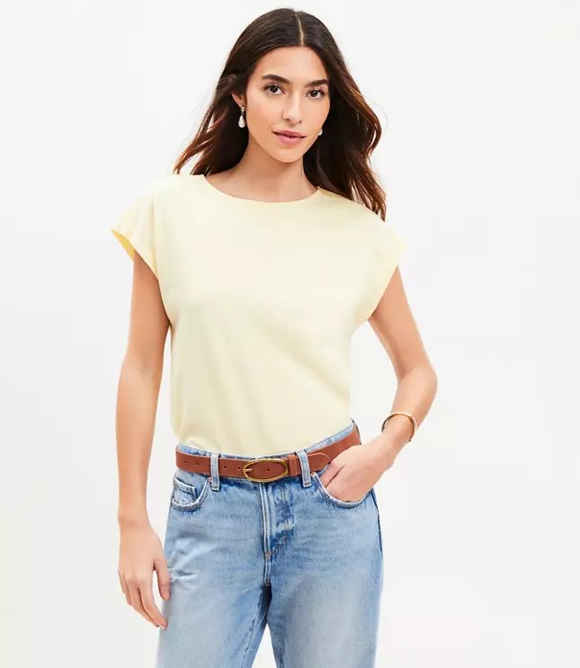 Women's Yellow Tops Loft