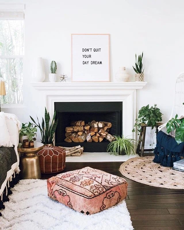 Boho Fireplace Decorating Ann Inspired