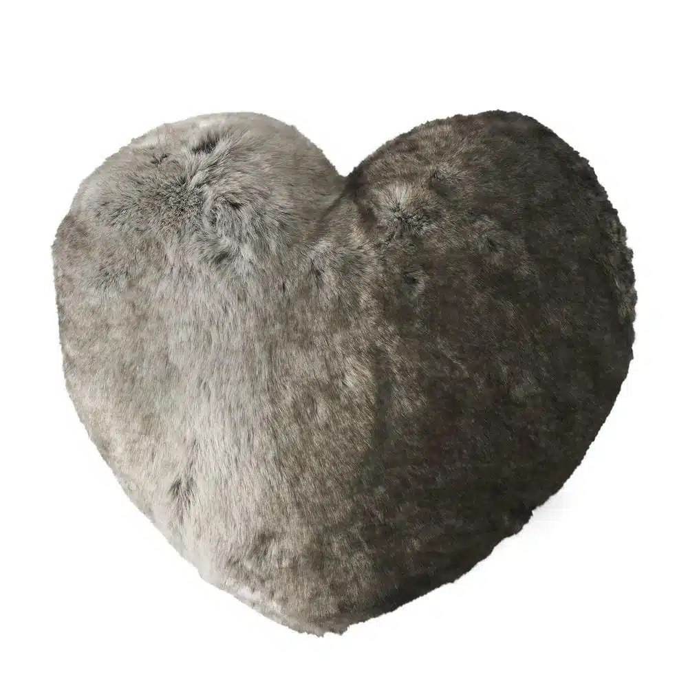 Chinchilla Faux Fur Heart Pillow Riviéra Maison Annival Sisustus & muoti