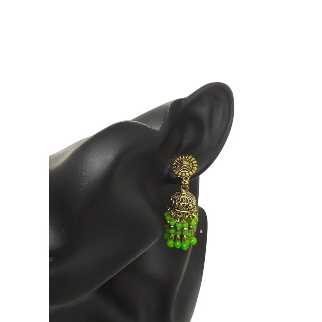 Parrot Green Jhumka Annora Collection