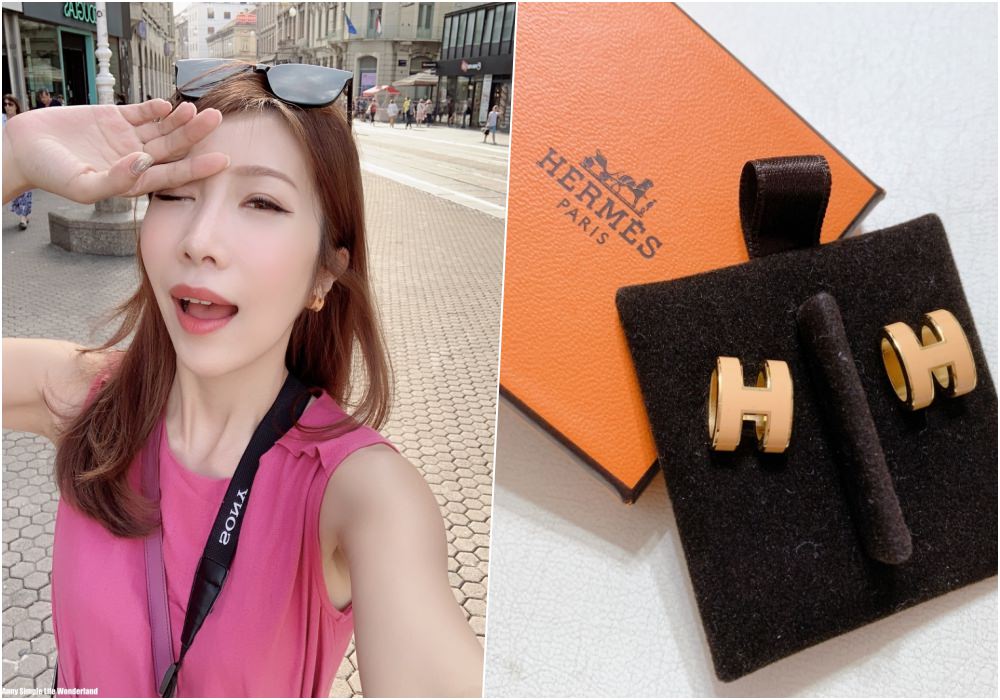 【精品】愛馬仕經典的Hermes H耳環 ♥ 愛馬仕琺瑯耳環開箱