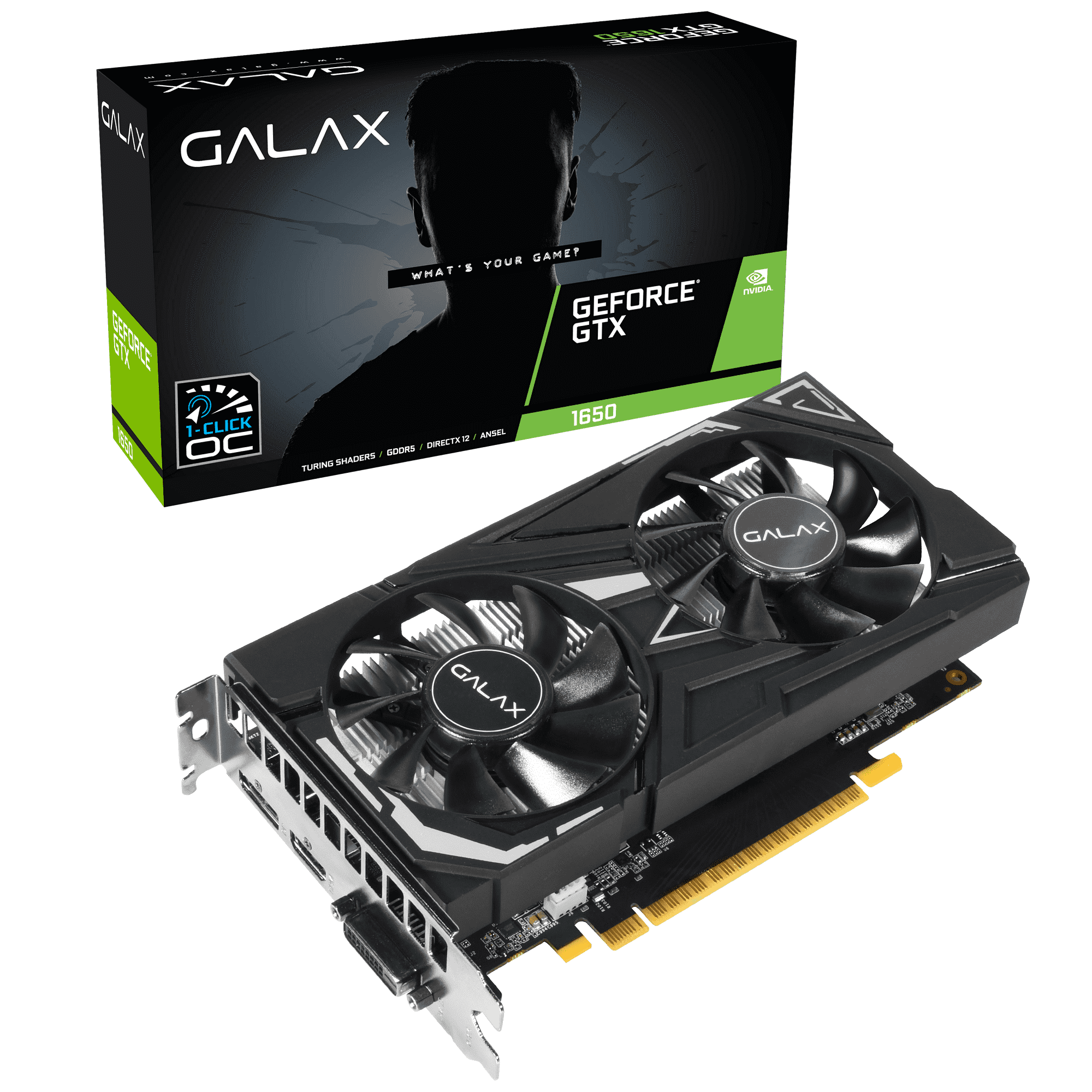 PLACA DE VIDEO GALAX GEFORCE GTX 1650 EX 4GB GDDR5 1CLICK