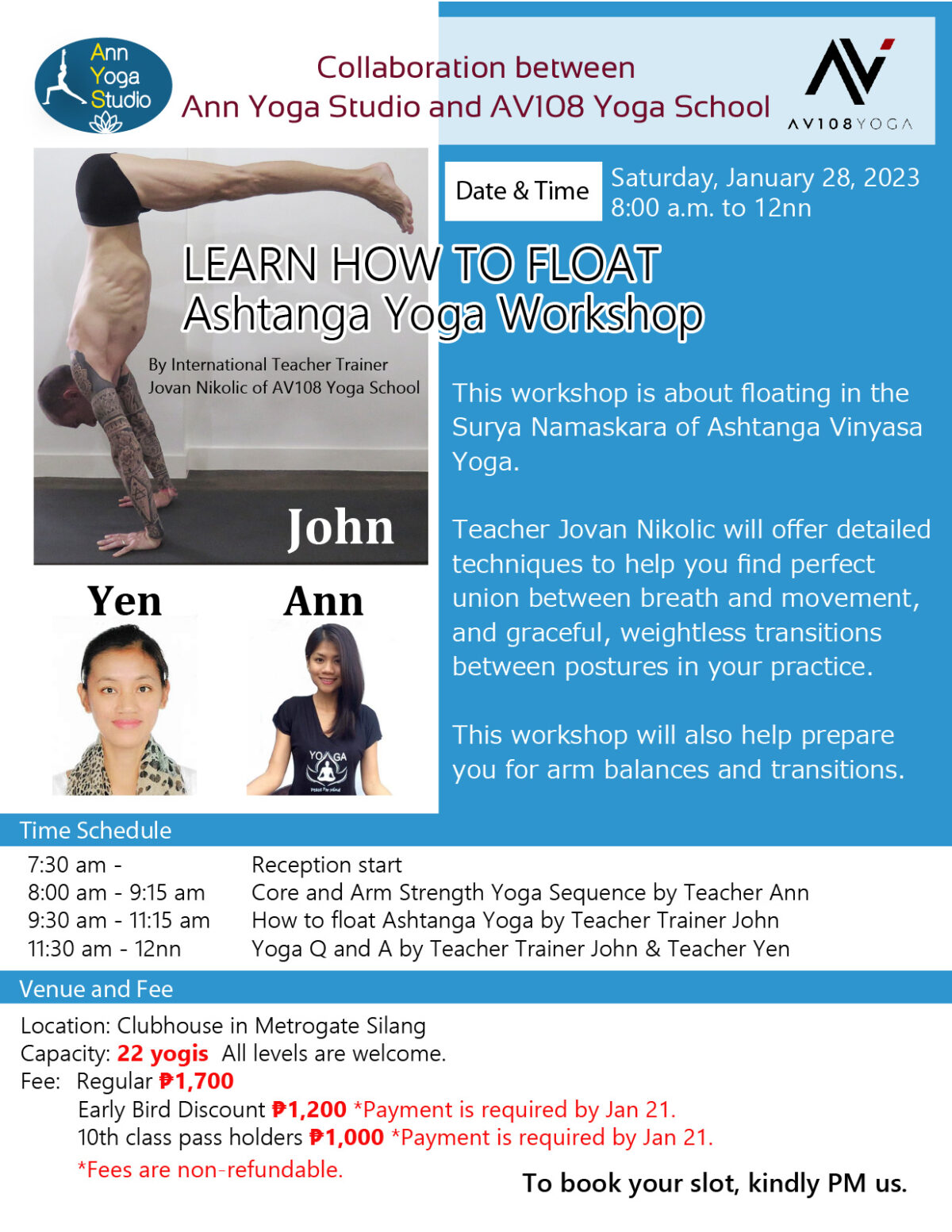 LEARN HOW TO FLOAT Ashtanga Yoga Ann Yoga Studio