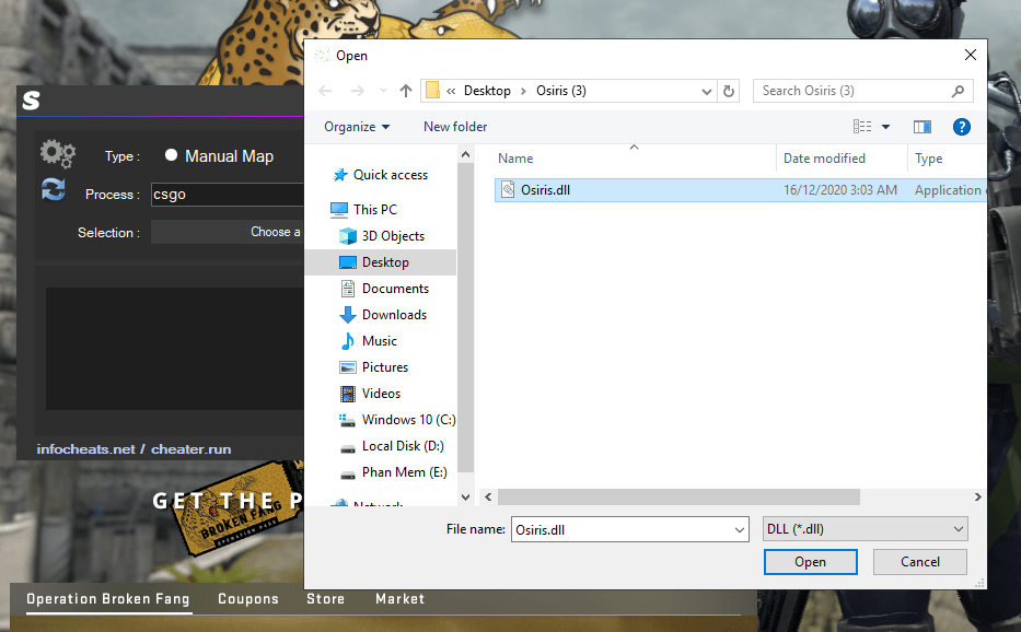 Hack CSGO 2020.19.12 Aimbot, Wall Hack, Skin Changer, Fake Prime