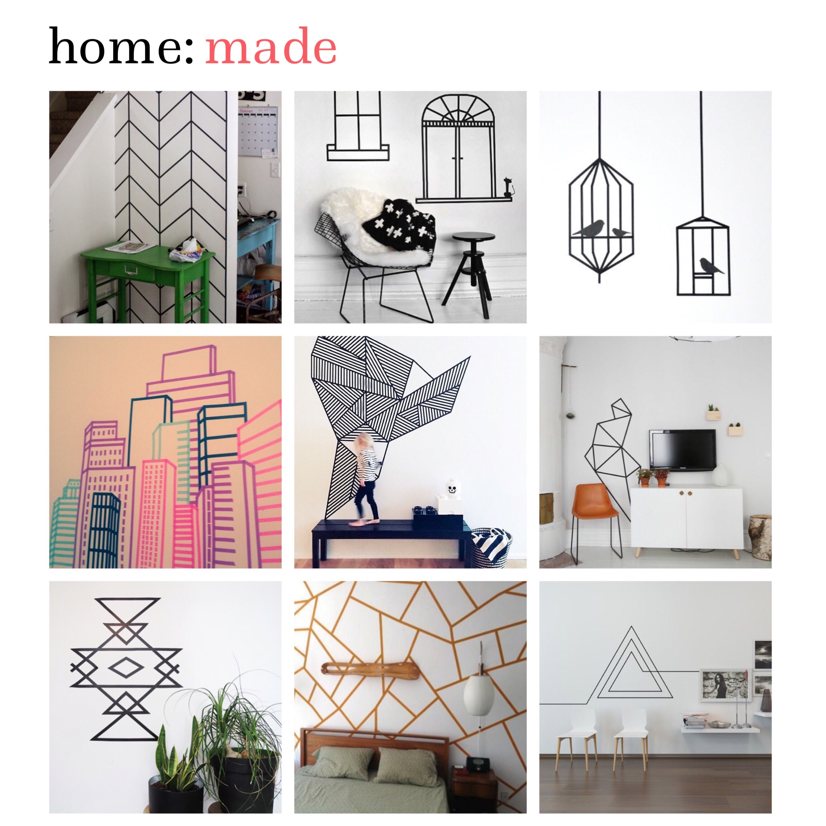 home made [ washi tape wall design ] homeblog