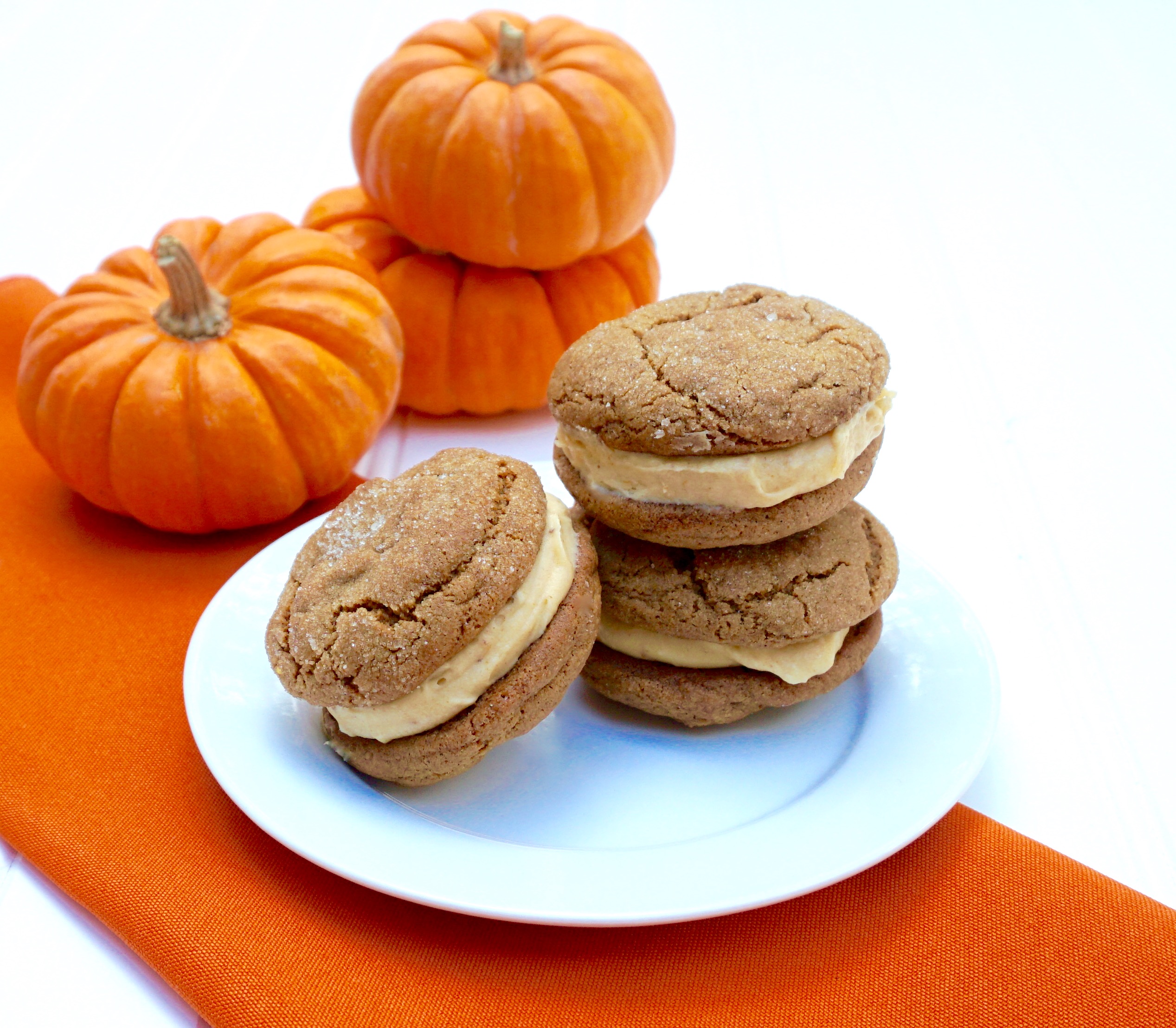 Fall Spiced Pumpkin Creme Cookie Sandwiches Recipe