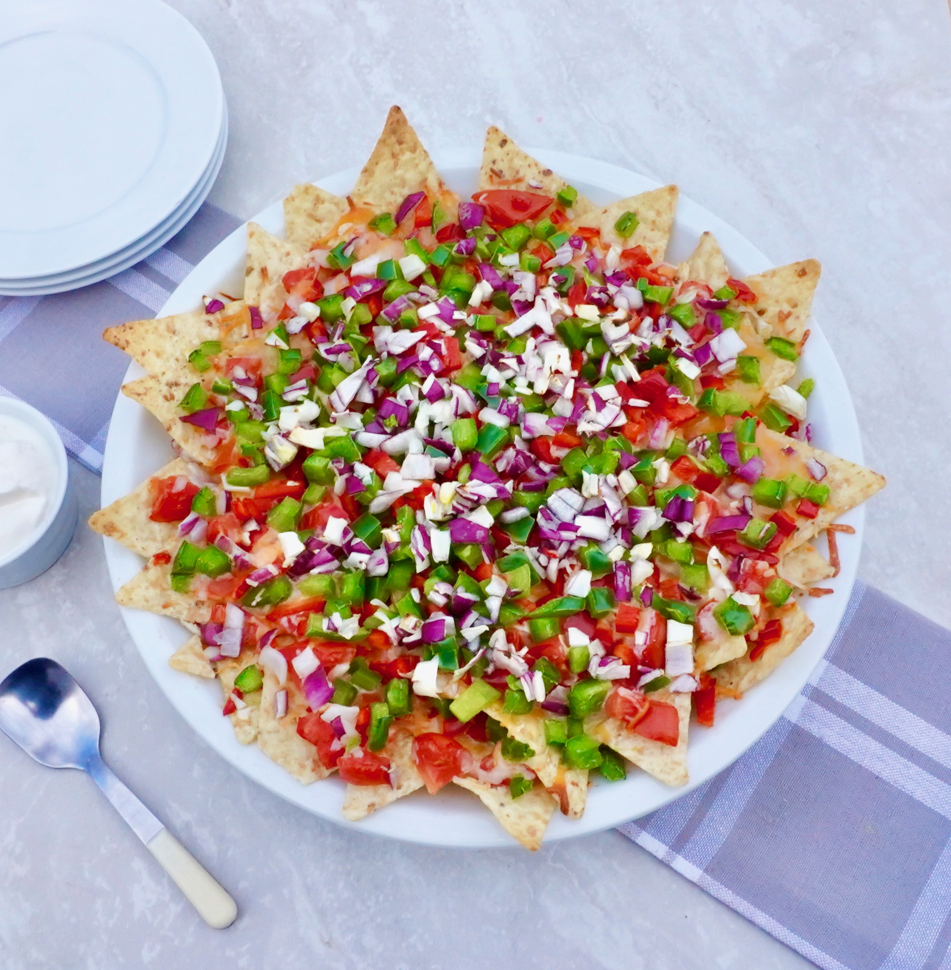 Vegetable Nachos Easy 10 Minute Loaded Pan Recipe