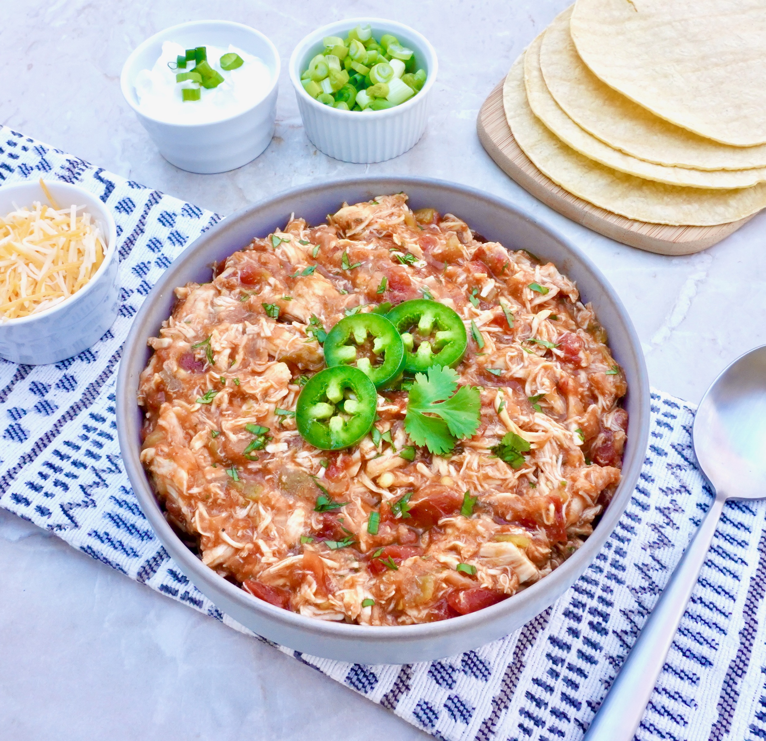 Mexican Pulled Chicken is an easy, one pot recipe